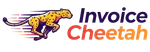 Invoice Cheetah logo with a cheetah and gradient colored lines representing speed